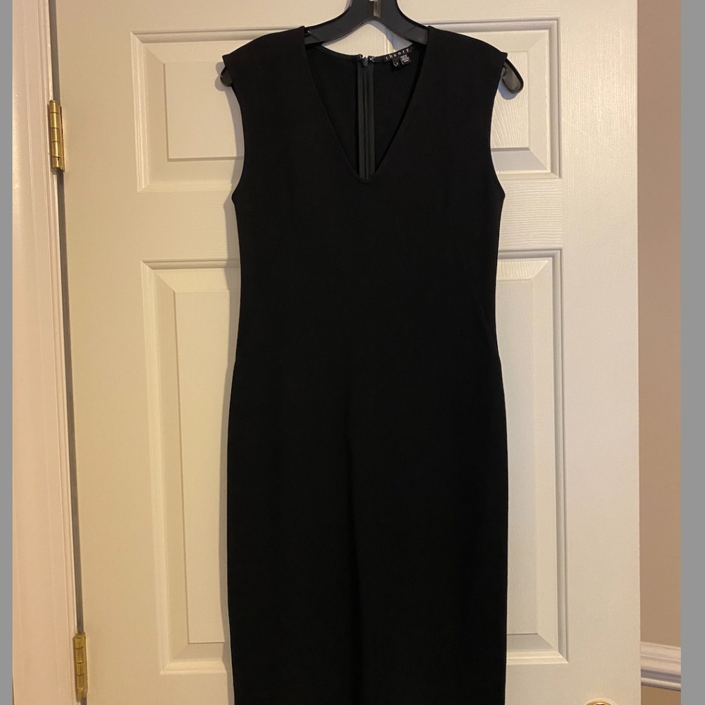 Black Theory Naepra Fixture Ponte Mid Length Dress - Picture 3 of 6